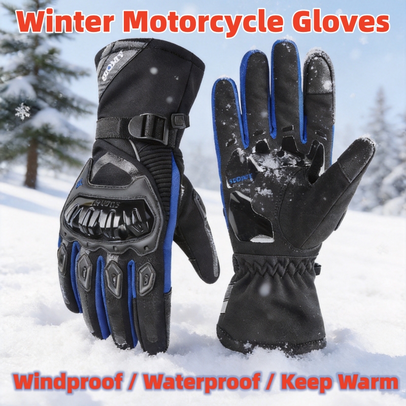 Xs Motorcycle Gear - Winterwarme Motorradhandschuhe, Unisex, 100 % wasserdicht,