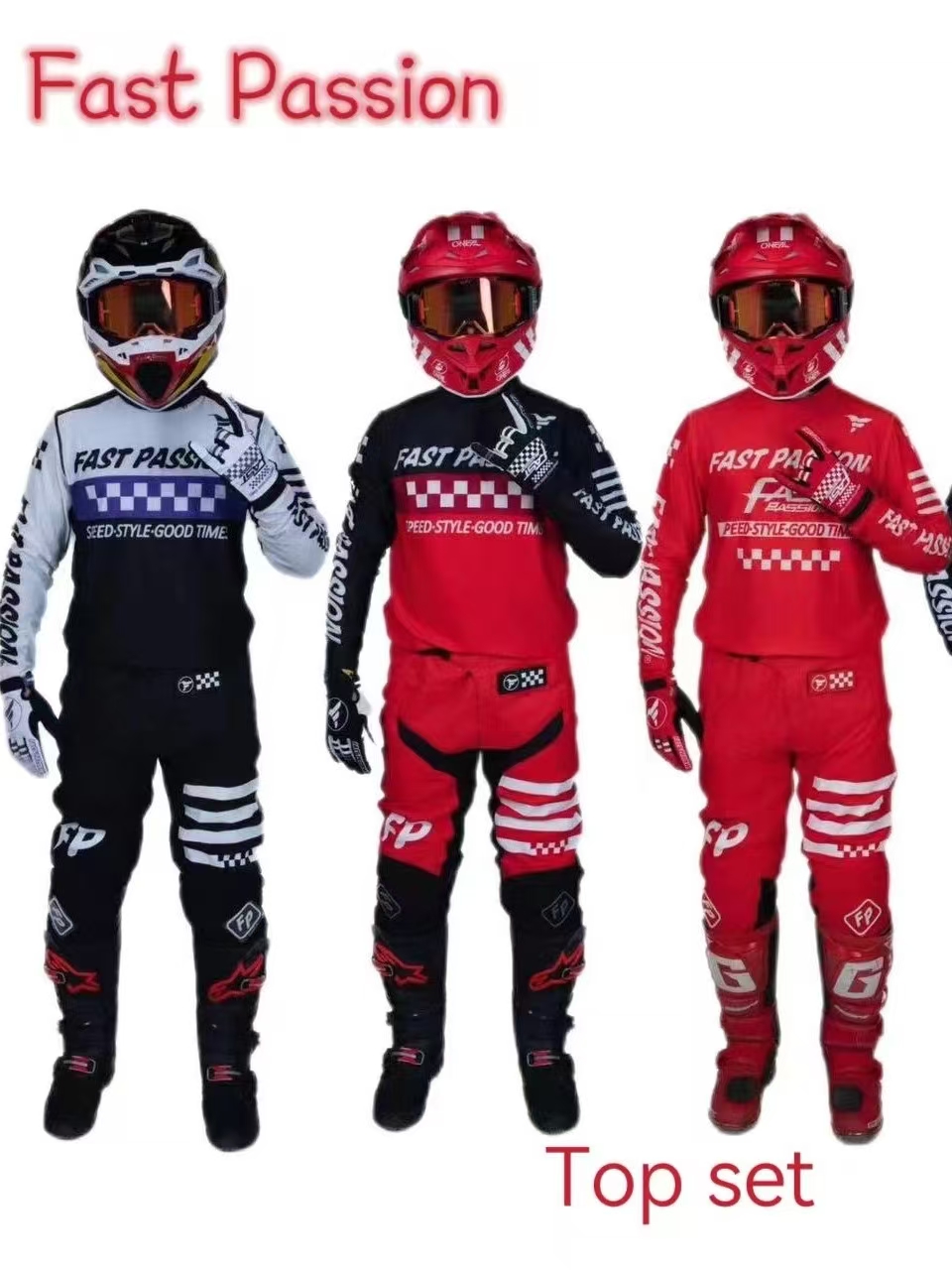 Motorcycle Gear Full Set - 2025, Fastpassion für Fox, Motocross-Ausrüstungsset, Top-Shift,
