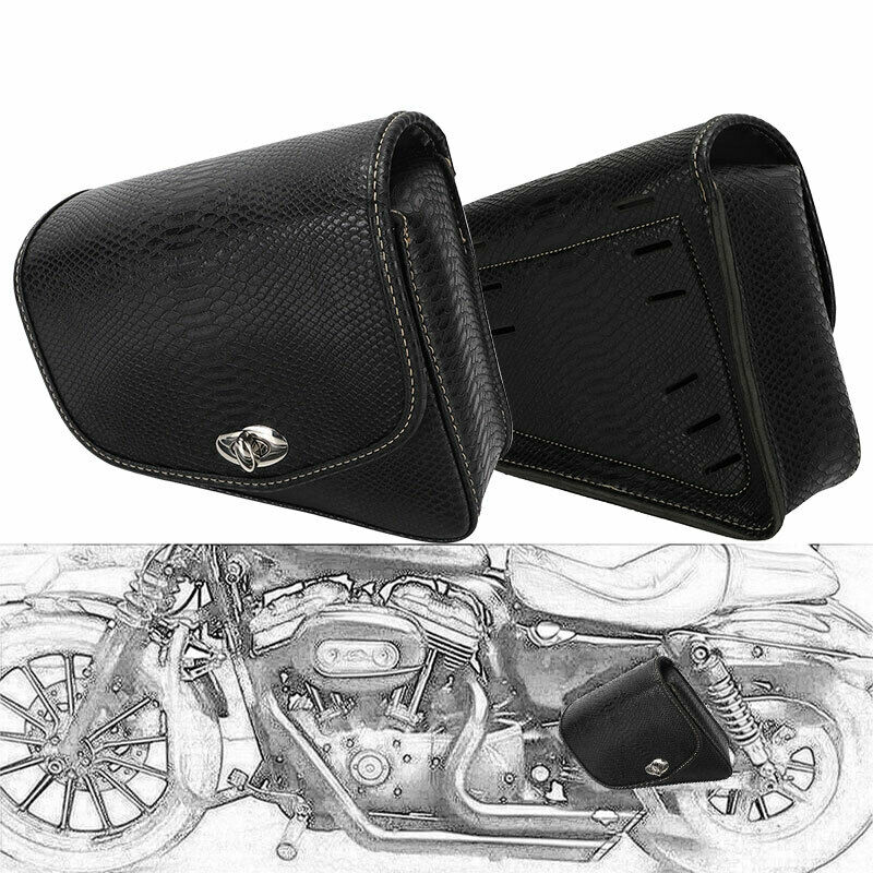 Motorcycle Gear Backpack - Motorrad PU Leder Gepäck Seite Sattel