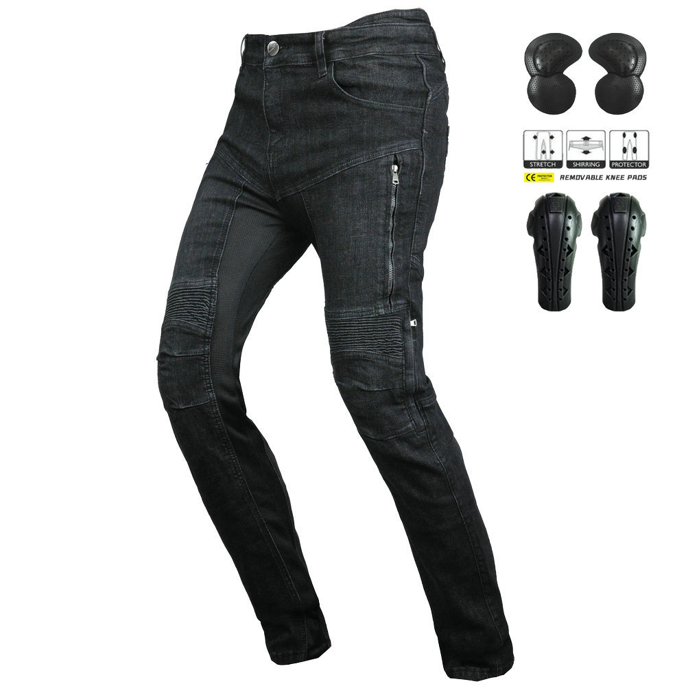 Motorcycle Gear Jeans - Motorrad-Jeans, atmungsaktiv, hohe Taille, Motorrad-Reithose, Motocross-Jeans