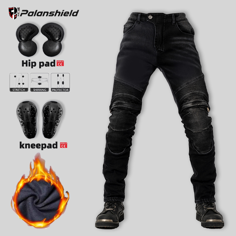 Motorcycle Gear Jeans - Winter Motorrad Hosen warme Männer Kevlar
