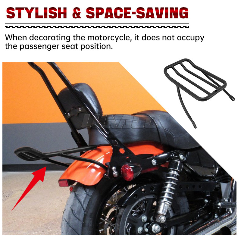 Schwarze Motorrad Eisen Passag – Motorcycle Gear Rack Bewertung und Preis
